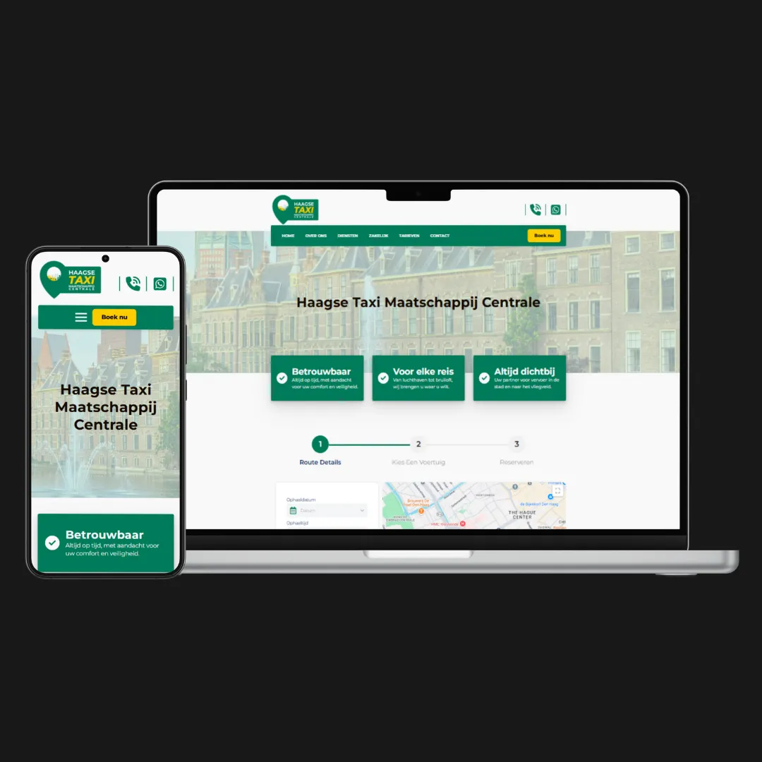 Website laten maken Haagse Taxi Maatschappij Centrale